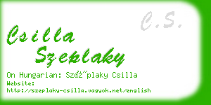 csilla szeplaky business card